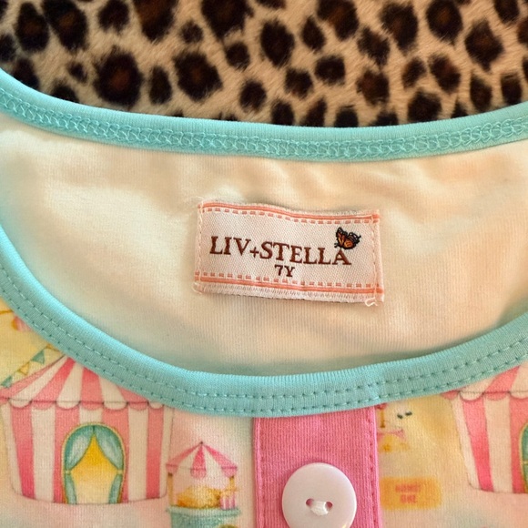Carousel Carnival Fair Twirl dress/tunic set NEW size 7 LIV + STELLA - Picture 5 of 6